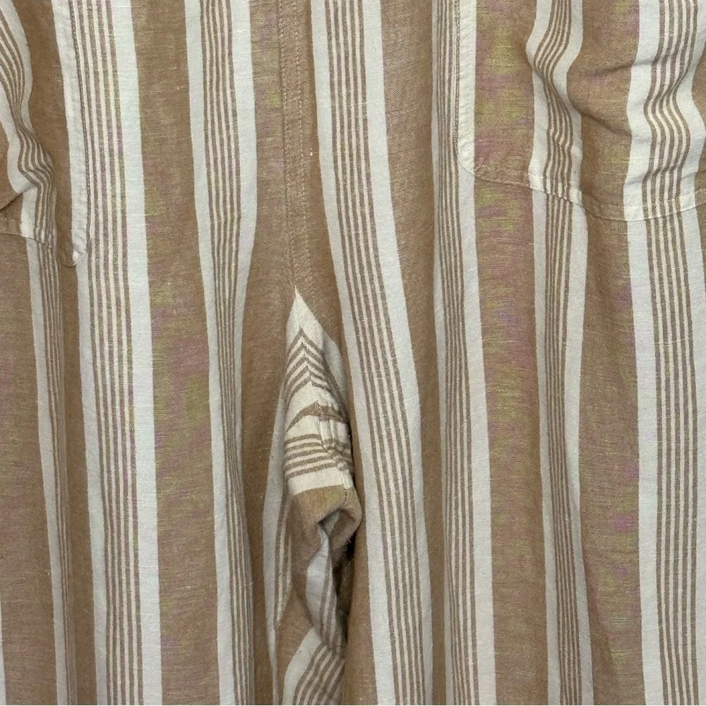 Madewell Striped Tie-Strap Wide-Leg Overalls SZ. XL